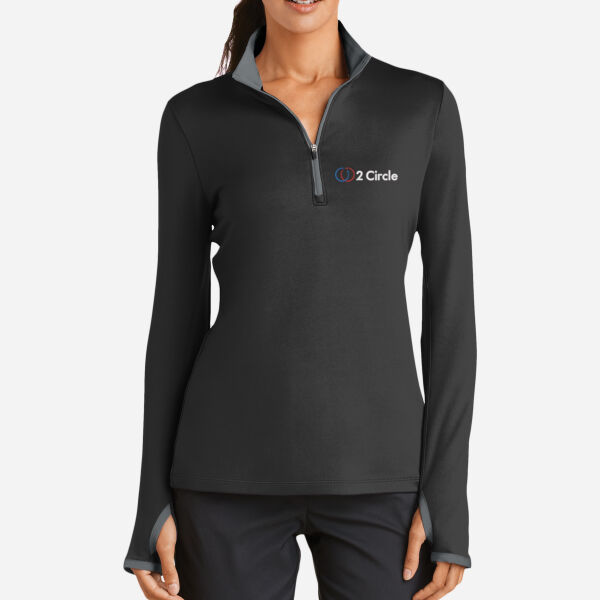 Nike Ladies Dri FIT Stretch 1/2 Zip Cover Up Thumbnail