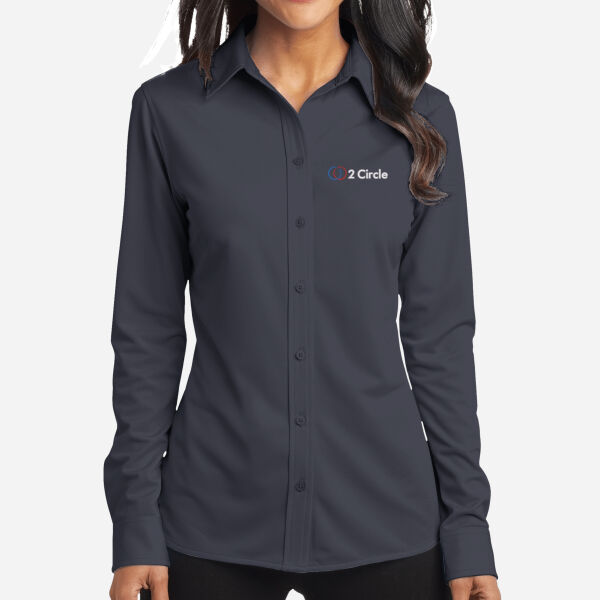 Ladies Dimension Knit Dress Shirt Thumbnail