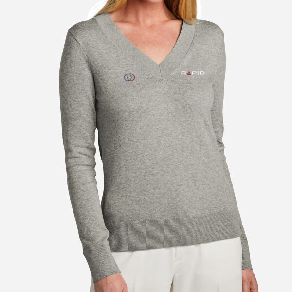 Brooks Brothers® Women’s Cotton Stretch V-Neck Sweater Thumbnail