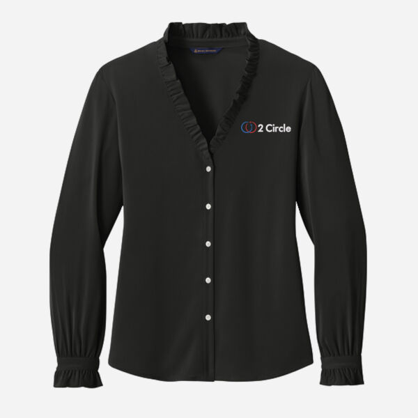 Brooks Brothers® Women’s Long Sleeve Ruffle Collar Blouse Thumbnail